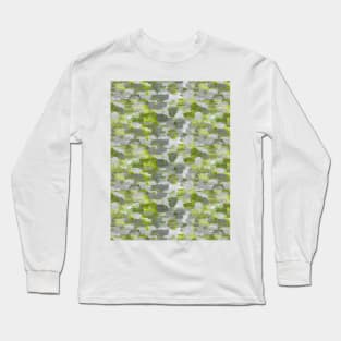 Brush strokes artistic design yellow acid Long Sleeve T-Shirt